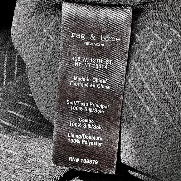 Rag & Bone Silk 'Lois' Stripe Button Up Slip Dress  Size 2 - Picture 8 of 14